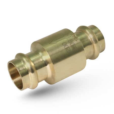 Everflow Press Inline Spring Loaded Check Valve, Cast Brass 1-1/2" 150R112-NL